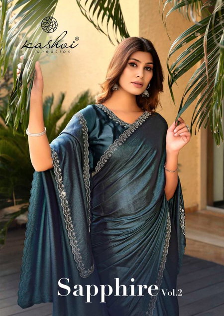 Sapphire Vol 2 By Kashvi Soft Silk With Jharkan Work Saree Wholesale Market Surat